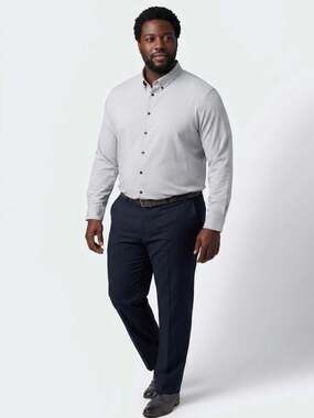 JF J.Ferrar Men's Stretch Slim Fit Solid Button-Down Dress Shirt